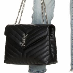 Beautiful LouLou medium chain Saint-Laurent classic black bag